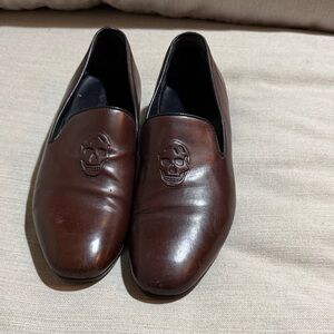 Alexander McQueen Dark Brown Skull Loafers